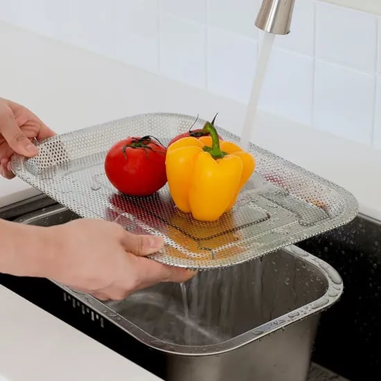 올스텐 타공 채반 물빠짐 트레이(설거지통뚜껑겸용)