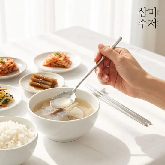 식세기o 프리미엄 델파이 샌딩 한식 수저세트 4P