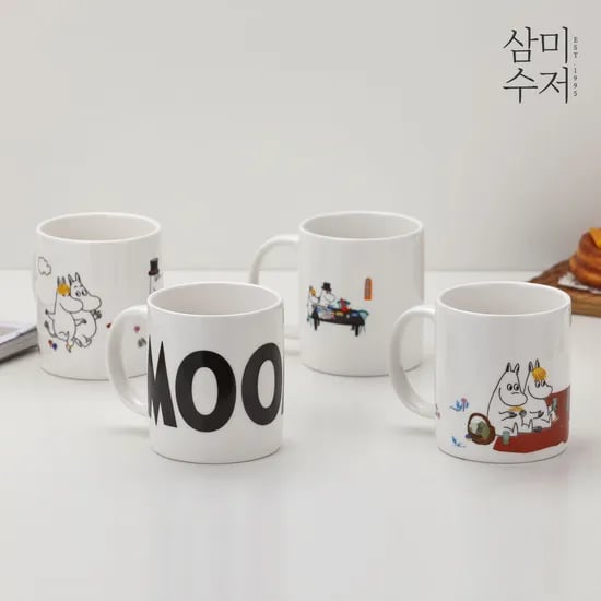 무민 프렌즈 머그컵 350ml 4P세트