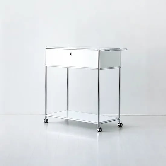 샘플샵 FWS 이동식 서랍장 2단 1문 화이트 (서울/인근경기지역 직배송)