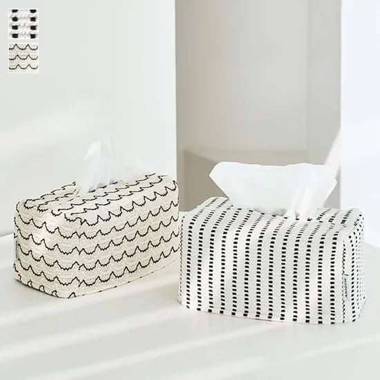 각티슈케이스 블랙포인트 니트 2type