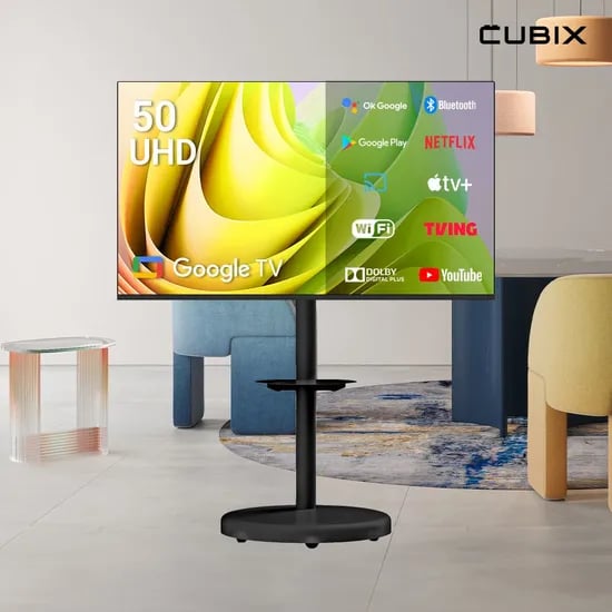 무빙큐빅스 블랙에디션 구글 스마트 50인치(127cm) 4K UHD TV 삼탠바이미