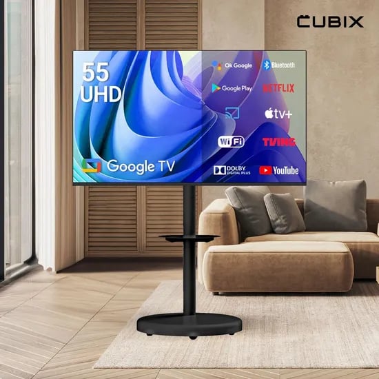 무빙큐빅스 블랙에디션 구글 스마트 55인치(139cm) 4K UHD TV 삼탠바이미