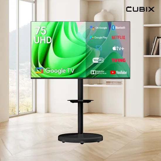무빙큐빅스 블랙에디션 구글 스마트 75인치(190cm) 4K UHD TV 삼탠바이미