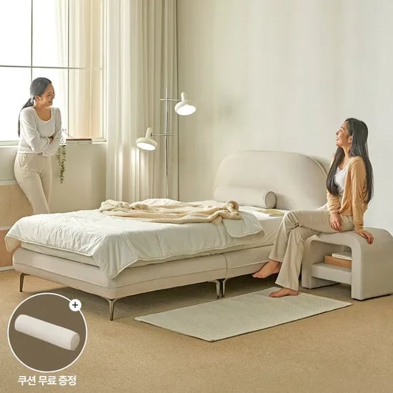 수플레 조야 아쿠아텍스 패브릭 침대 프레임SS/Q/LK (기본/저상)