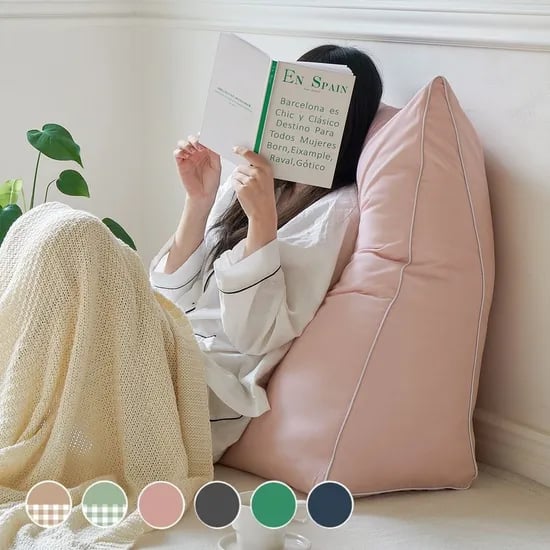 머리까지 안정적인 90cm 높이! 더 커진 삼각 등받이 쿠션(솜포함)
