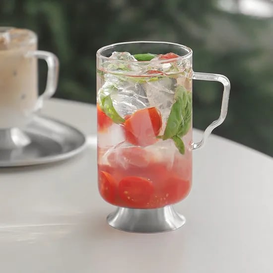 언더 스텐 핸들 머그컵 500ml 굽 손잡이 커피잔 라뗴잔 맥주잔