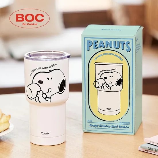 스누피 이중진공 스텐 대용량 텀블러 600ml (정품 라이센스)
