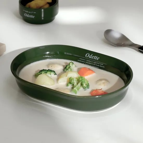 오데뜨 레터링 파스타접시 플레이팅 파스타볼
