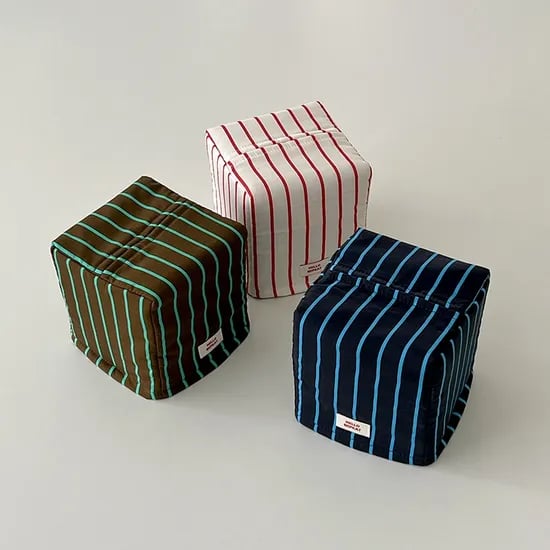 컬러 스트라이프 정사각 티슈케이스 (3colors)