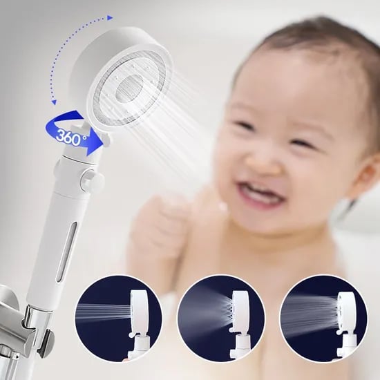온가족이 쓰는 올인원 6단계 온오프 필터 샤워기+전용리필2개