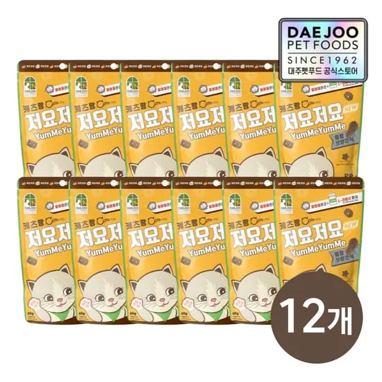 저요저요 닭고기 고양이 이빨과자 보양간식 60g*12개세트