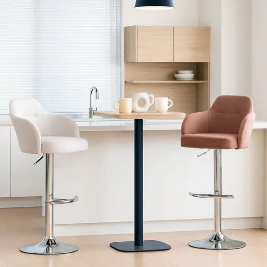 아크 패브릭 아일랜드식탁 홈 바 의자 60cm / 3colors