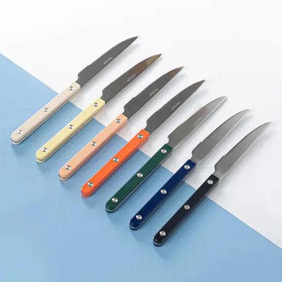 레브 스텐 컬러 핸들 테이블 디너 나이프 23.5cm