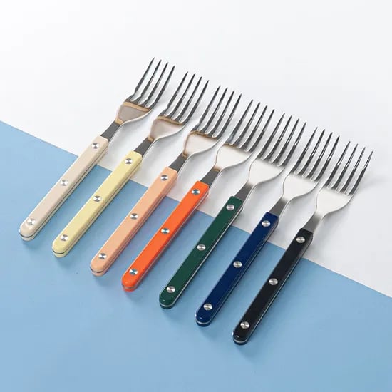 레브 스텐 컬러 핸들 테이블 디너 포크 21.5cm