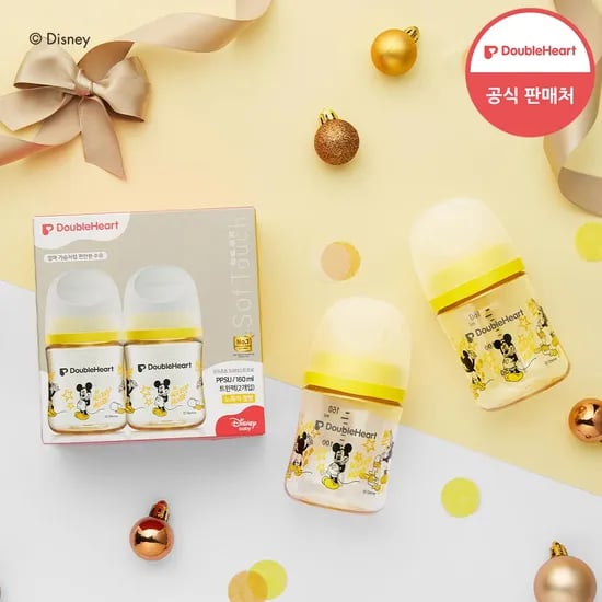 3세대 디즈니젖병 160ml 미키 클래식 트윈팩(젖병2개/노꼭지)
