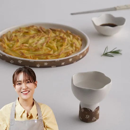 헤리티지 데이지 도자기 찻잔 사케컵 소주 술잔