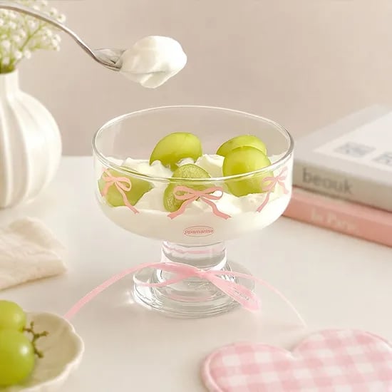 빠마린 핑크 리본 요거트볼 디저트 볼