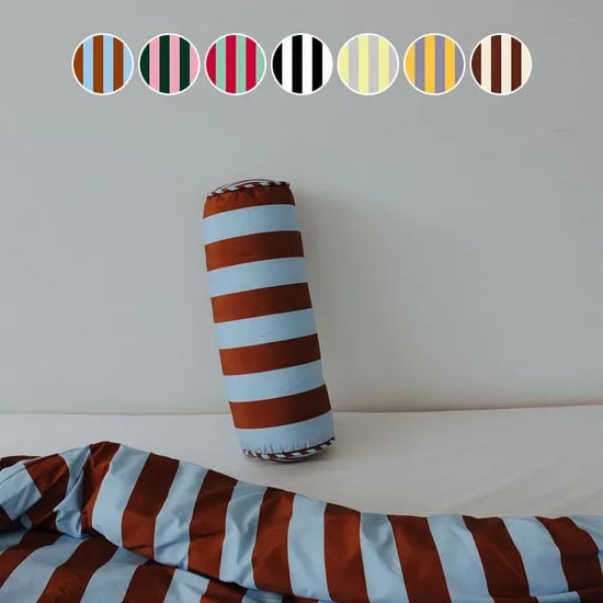 알러지케어 먼지 없는 볼드 스트라이프 볼스터(원통 쿠션) -7 Colors