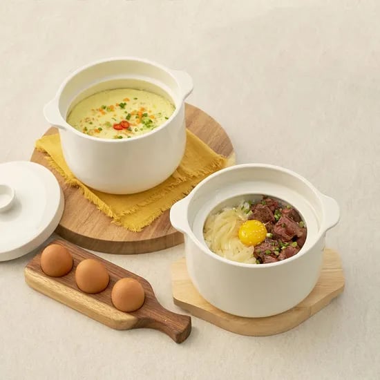 칼로리 47%감소! 윤도자기 도자기 당질제거 저당밥솥 전자레인지용