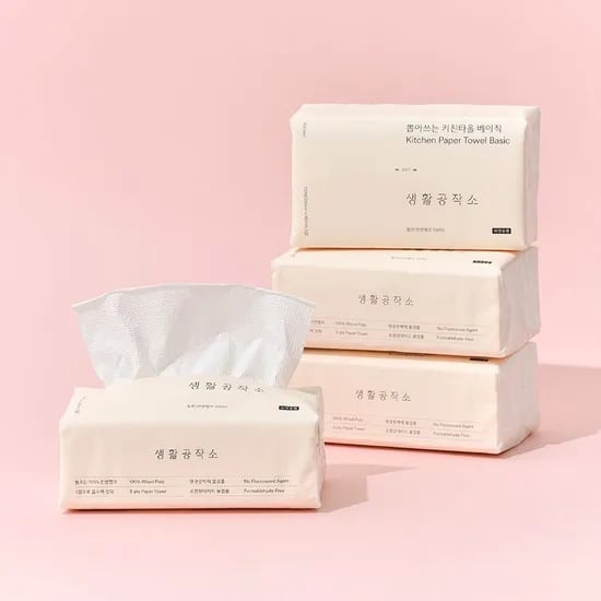 천연펄프 3겹 뽑아쓰는 키친타올 100매 9팩
