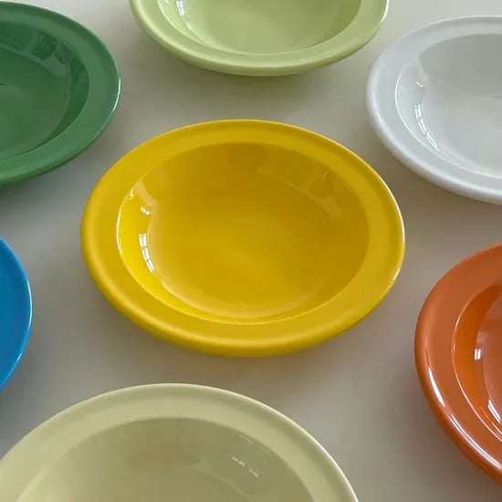 비비드컬러 라운드 딥플레이트 8color 브런치 파스타 카페 접시