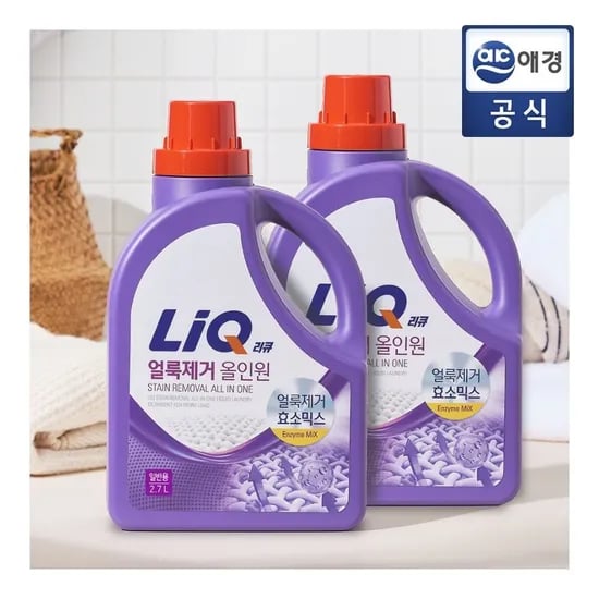 리큐 얼룩제거 올인원 세탁세제 2.7LX2개 (일반/드럼)