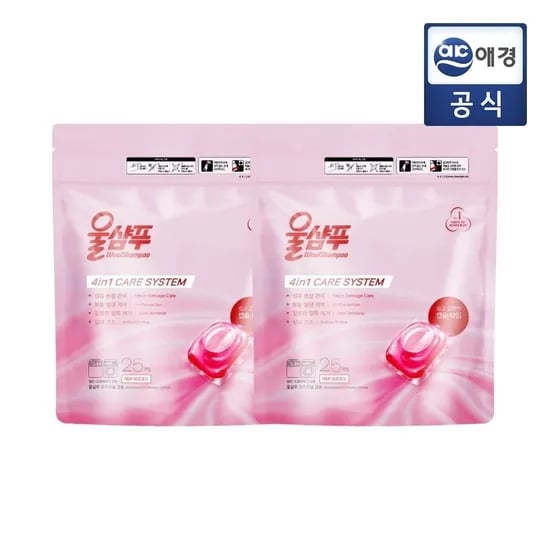 울샴푸 오리지널 캡슐세제 25입X2개 (총50입)