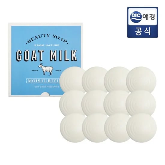 샤워메이트 산양유 비누 90g 12개 (우유, 딸기. 버베나)