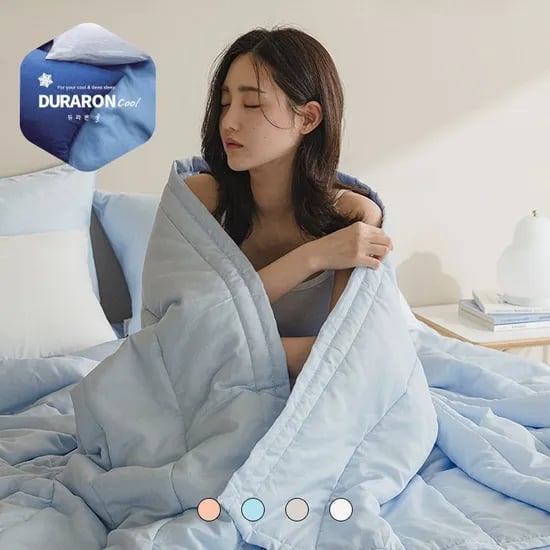 시베리아 듀라론100% 냉감 차렵이불세트 SS/Q/K 4color