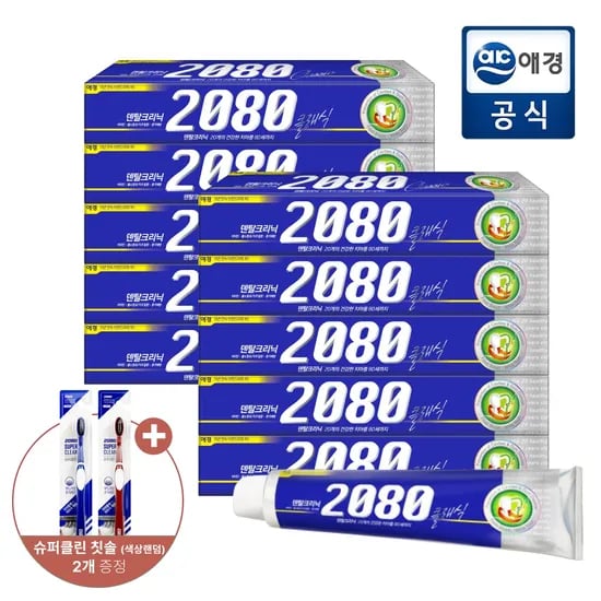 2080 클래식 치약 170g 5입x2개 (총10입) +칫솔 2개 증정
