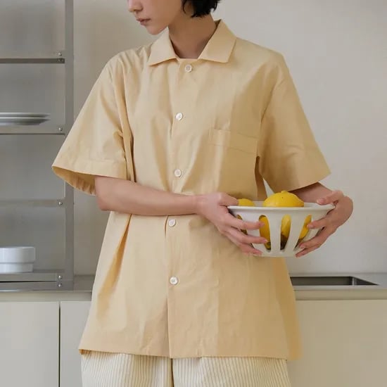 Short Sleeve Pajama Shirt (4 colors, 2 sizes)