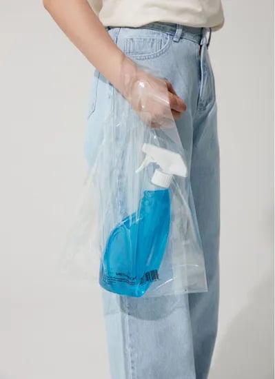 URETHANE BAG TRANSPARENT S 우레탄 투명 장바구니 다용도백
