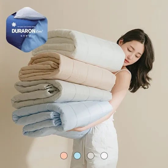 시베리아 정품 듀라론100% 냉감 고정밴드 침대패드