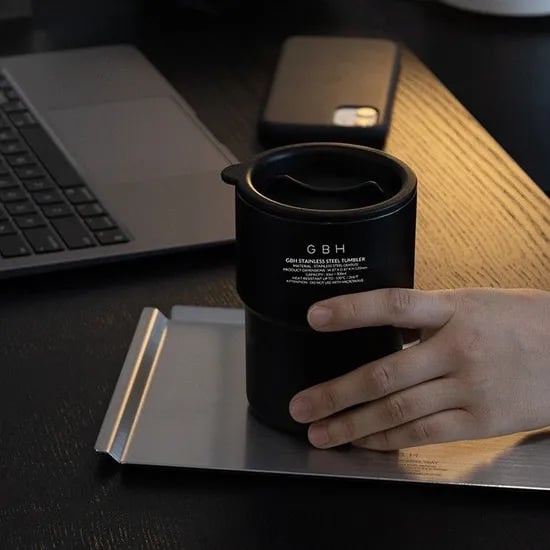 STAINLESS STEEL TUMBLER BLACK 스테인리스 텀블러