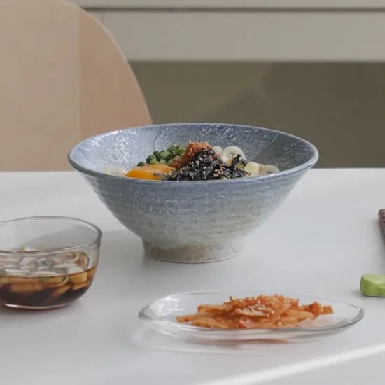 우네리 소면기 블루 패턴 면기 덮밥그릇