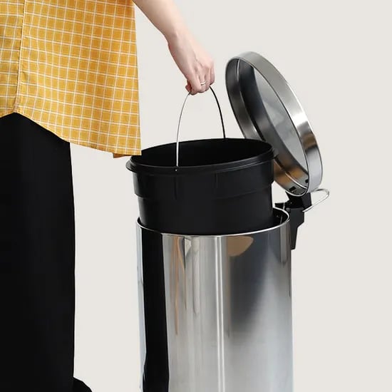 무소음 클로징 냄새차단 스텐 20L종량제 풋페달휴지통