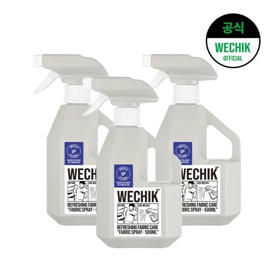 섬유 탈취제 그린티향 500ml 3개