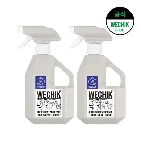 섬유 탈취제 그린티향 500ml 2개