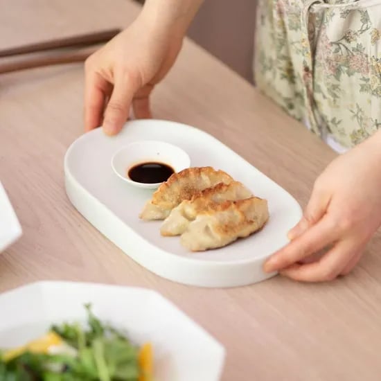 순수무광 타원통굽접시 S, M