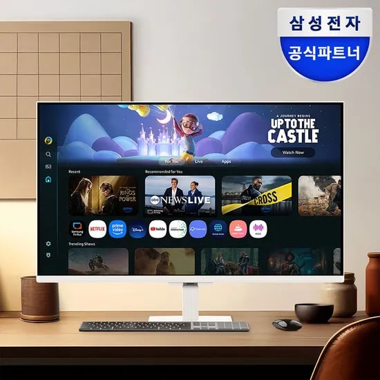 삼성 스마트 모니터 M5 68.6cm(27인치) S27FM501 화이트 OTT 삼탠바이미