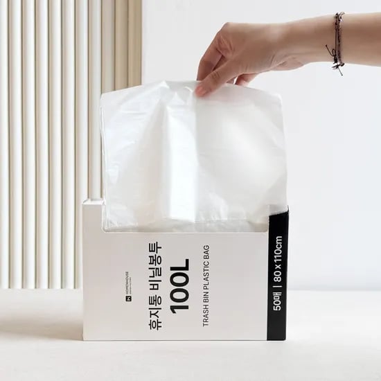 뽑아쓰는 휴지통 비닐봉투 100L 50매