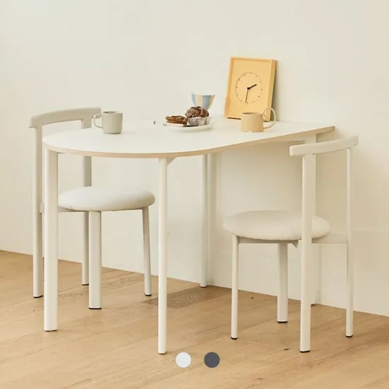 refine / 흔들림 없는 다용도 식탁 테이블, 반타원형, 1200