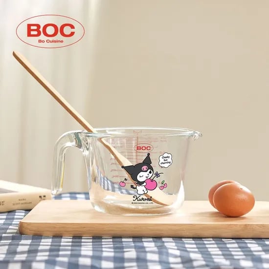 산리오 내열유리 베이킹 오븐 눈금 계량컵 1000ml