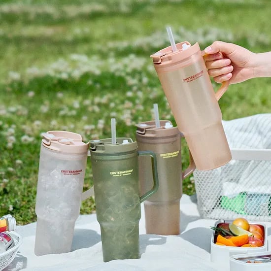 저스트 빨대 콜드컵 대용량 1200ml 1+1