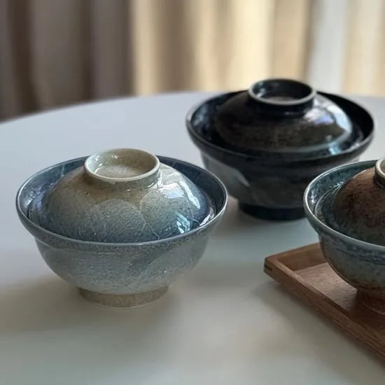 1+1 담음새가 좋은 뚜껑 텐동그릇 (4color) MADE IN JAPAN