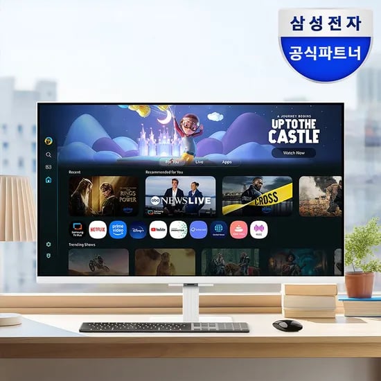 삼성 스마트 모니터 M5 화이트 80.1cm S32FM501 OTT 넷플릭스 유튜브