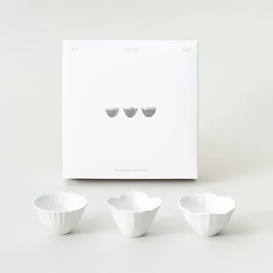 Flower 3 type tiny bowl set