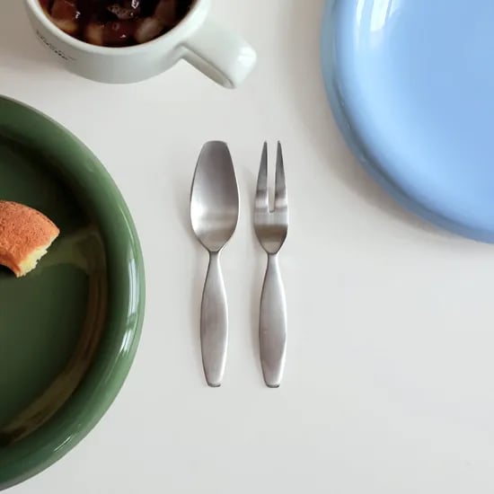 오데뜨 무광 카페 커트러리 스윗핸들 디저트 세트(스푼+포크)