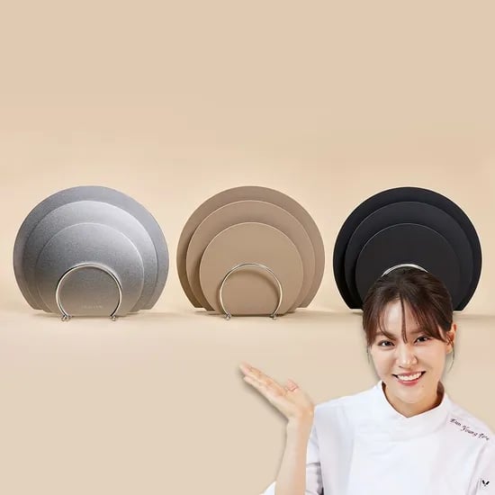 칼자국 이염 걱정없는 위생 TPU&스텐 도마 세트